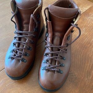 SCARPA VINTAGE LEATHER HIKING BOOTS SIZE 43 BX MEN'S BROWN
